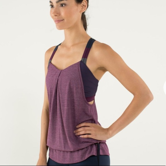 #142 🍋Lululemon Restless Tank Sz 6-Sm Heathered Plum - Picture 6 of 16